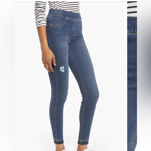 Women’s SPANX Distressed Pull on Skinny Jeans - Picture 2 of 10